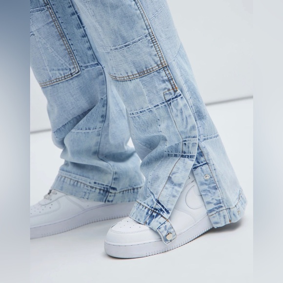 NOVA Mens Jeans Sz 38 Light Blue Wash Verdugo Carpenter Flare, 8 Pockets 1 Loop - Picture 8 of 16